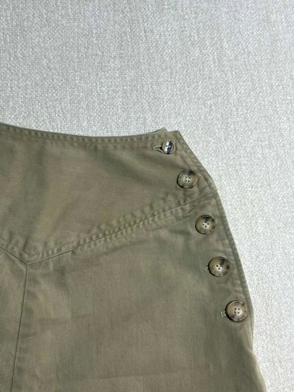 Vintage Banana Republic Khaki A-Line Midi Skirt - Picture 4 of 7